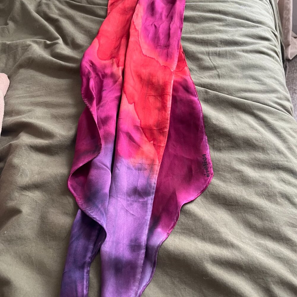 Barb Marla Hand painted Silk Scarf